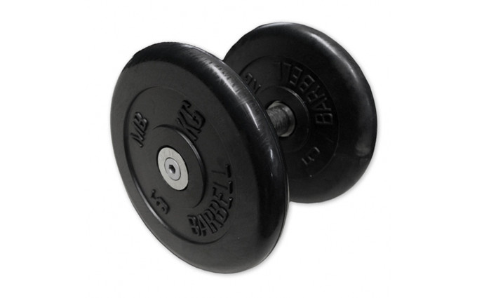 Гантель чёрная, неразборная, с вращающающейся хромированной ручкой, 8,5 кг Гантель чёрная, неразборная, с вращающающейся хромированной ручкой, 8,5 кг